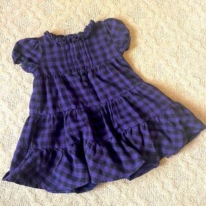 💜 Purple/black Checked Dress